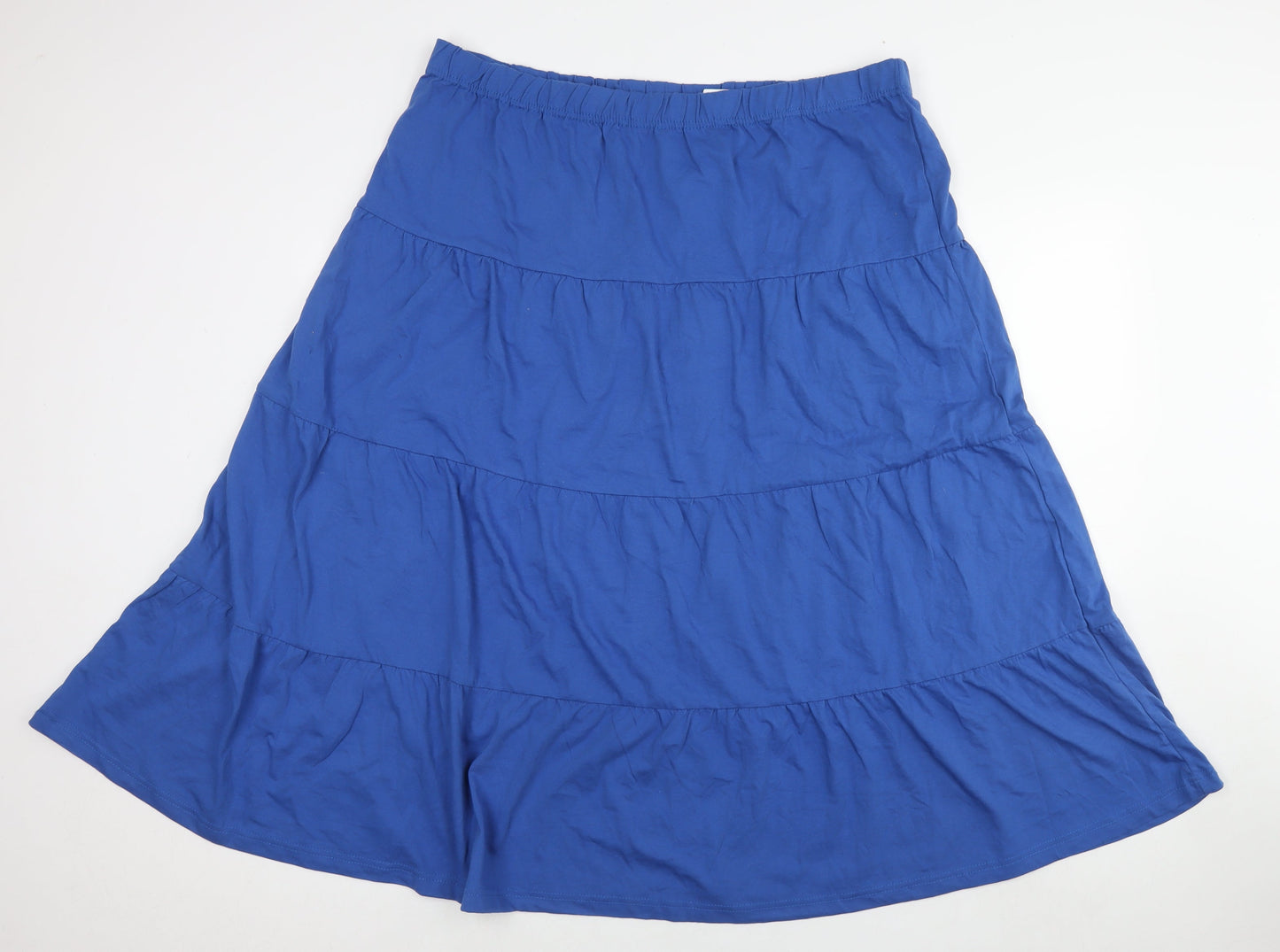 American Sweetheart Womens Blue Cotton Pleated Skirt Size 2XL
