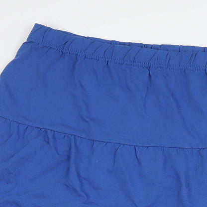American Sweetheart Womens Blue Cotton Pleated Skirt Size 2XL