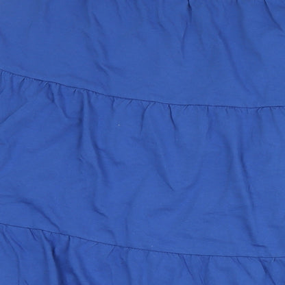 American Sweetheart Womens Blue Cotton Pleated Skirt Size 2XL