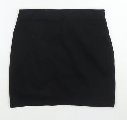 Mango Womens Black Viscose Mini Skirt Size S
