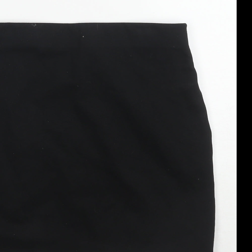 Mango Womens Black Viscose Mini Skirt Size S