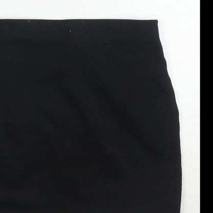 Mango Womens Black Viscose Mini Skirt Size S