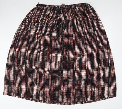 Per Una Womens Multicoloured Geometric Polyester Pleated Skirt Size 16 Drawstring