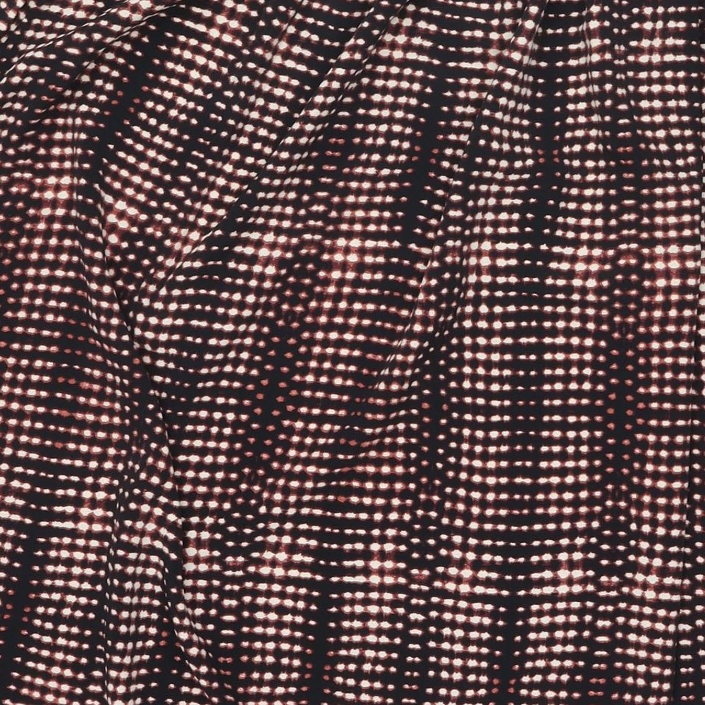 Per Una Womens Multicoloured Geometric Polyester Pleated Skirt Size 16 Drawstring