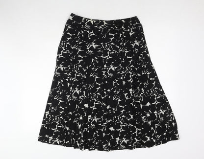 Anne Klein Womens Black Geometric Polyester A-Line Skirt Size S