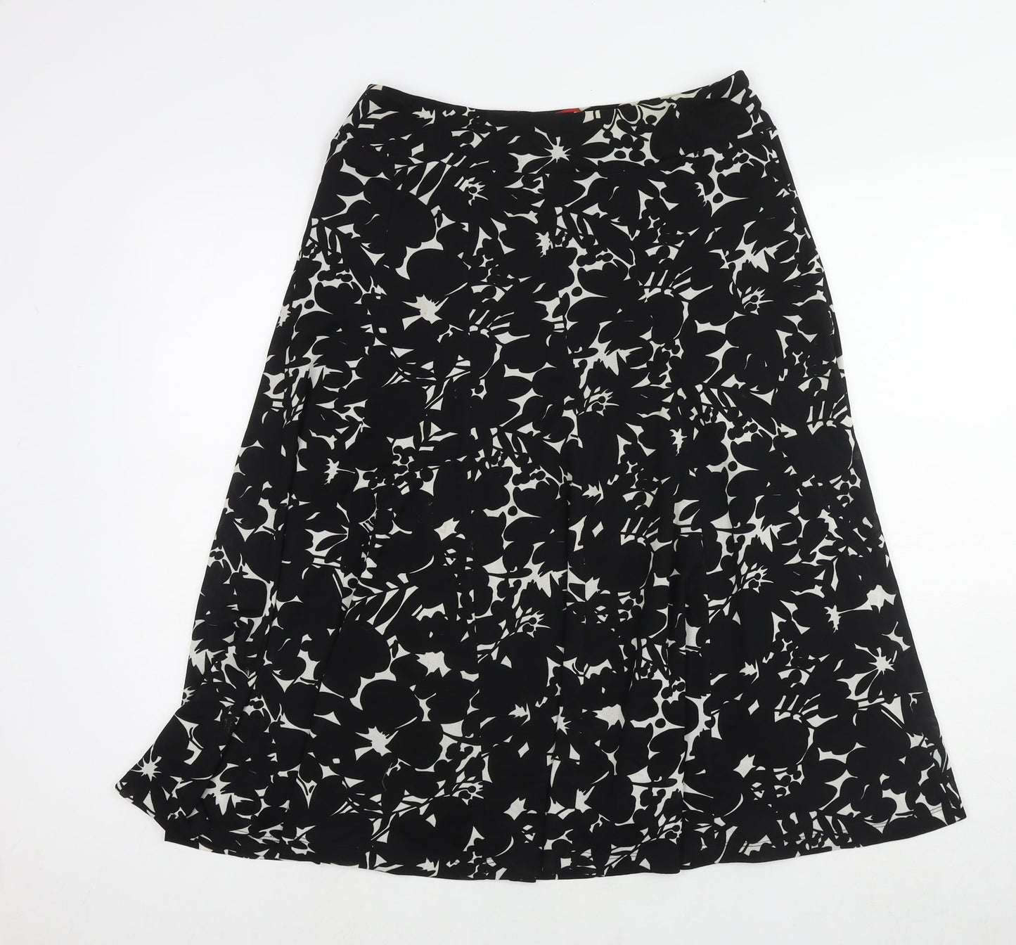 Anne Klein Womens Black Geometric Polyester A-Line Skirt Size S
