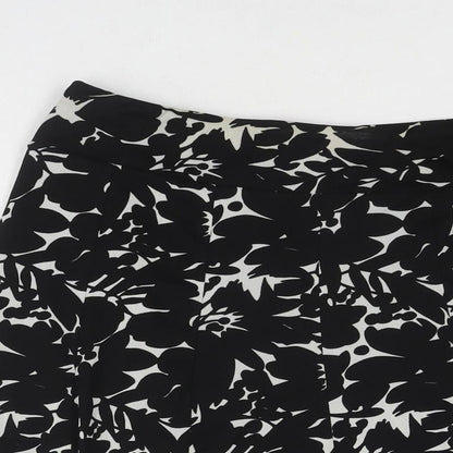 Anne Klein Womens Black Geometric Polyester A-Line Skirt Size S