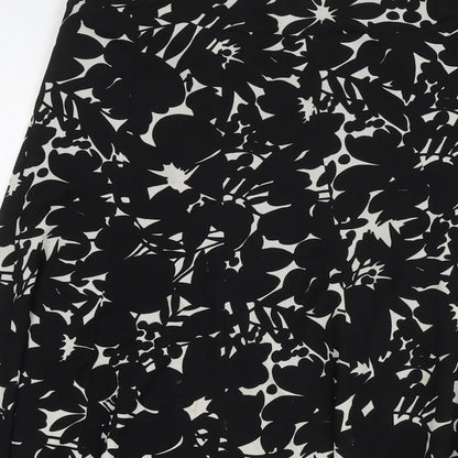 Anne Klein Womens Black Geometric Polyester A-Line Skirt Size S