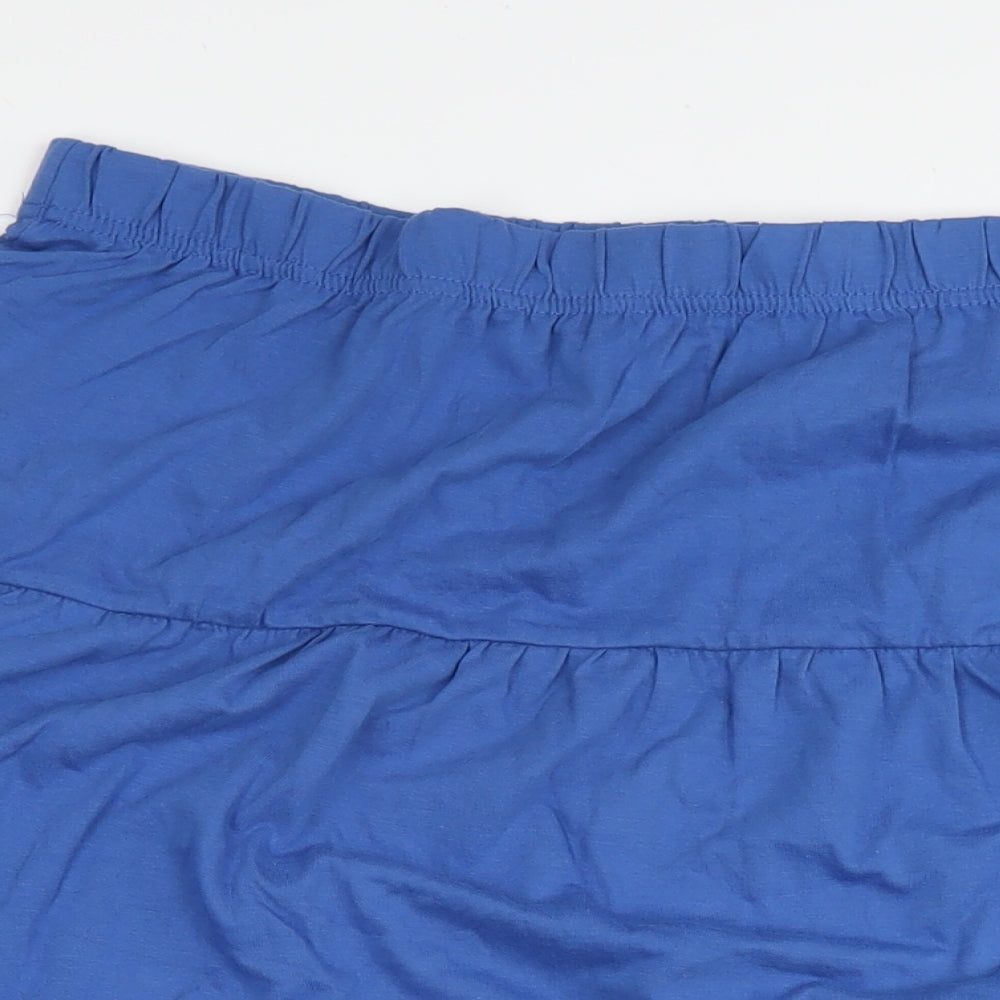American Sweetheart Womens Blue Cotton Pleated Skirt Size 3XL