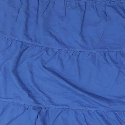 American Sweetheart Womens Blue Cotton Pleated Skirt Size 3XL