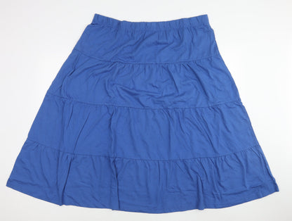 American Sweetheart Womens Blue Cotton Pleated Skirt Size XL