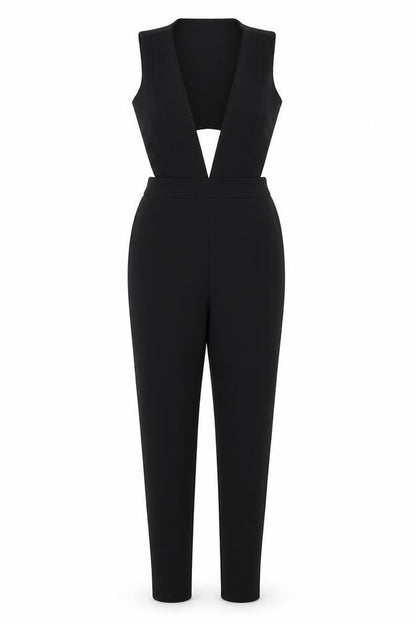 Womens UK Size 6 In the Style One-Piece Black Jumpsuit