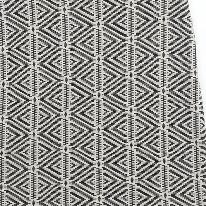Dorothy Perkins Womens Black Geometric Cotton A-Line Skirt Size 10