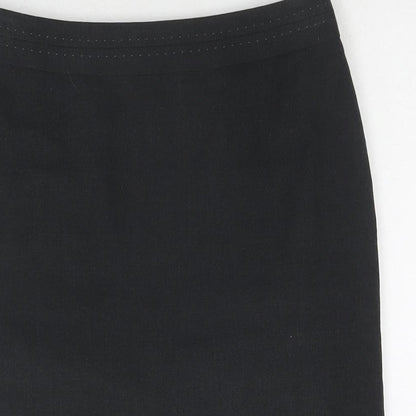 Marks and Spencer Womens Grey Polyester A-Line Skirt Size 8 Zip