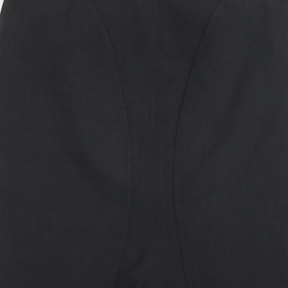 Marks and Spencer Womens Grey Polyester A-Line Skirt Size 8 Zip