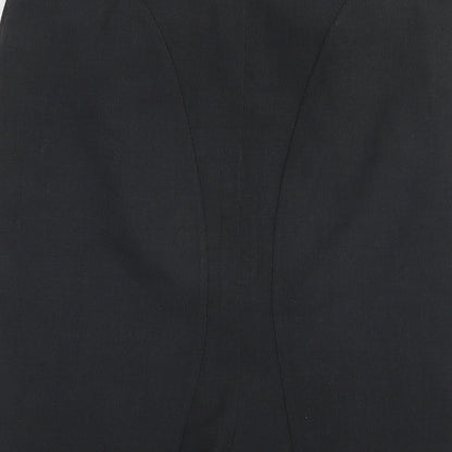 Marks and Spencer Womens Grey Polyester A-Line Skirt Size 8 Zip