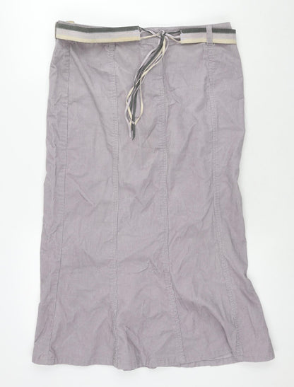 Principles Womens Purple Cotton Trumpet Skirt Size 12 Zip