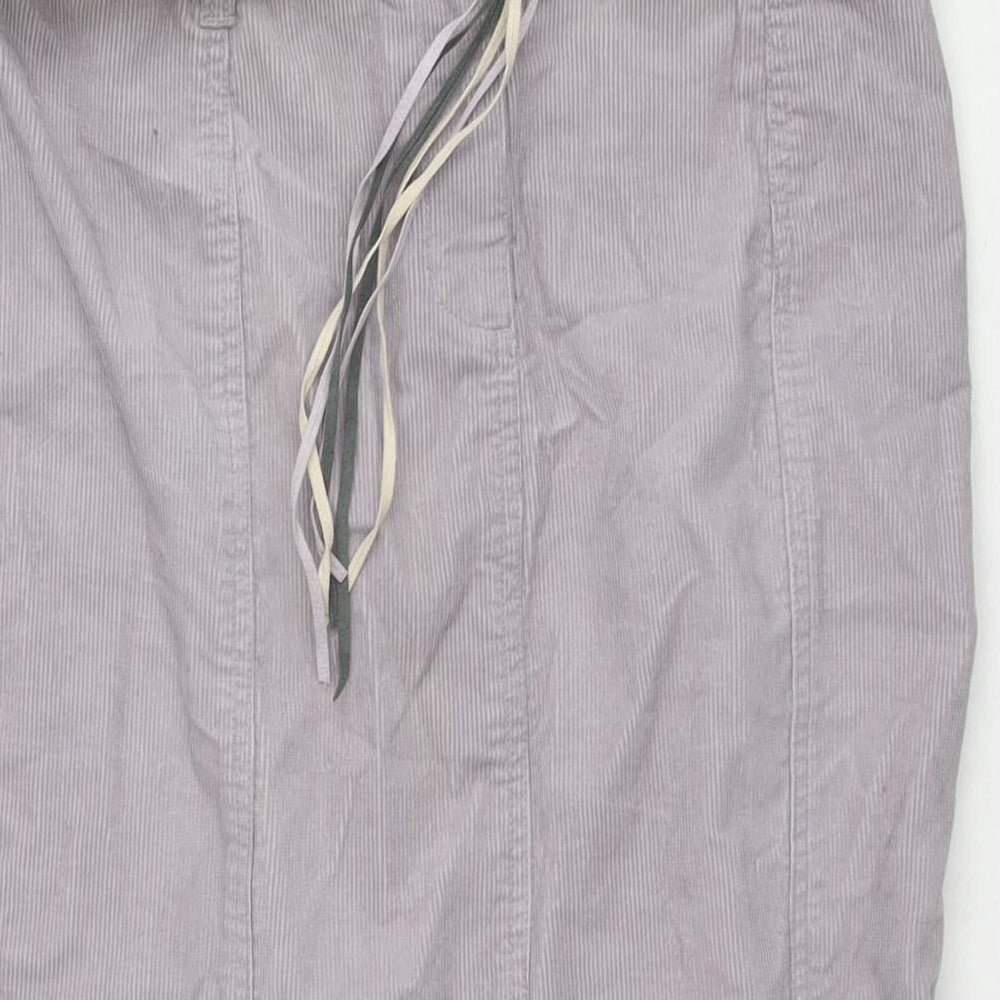 Principles Womens Purple Cotton Trumpet Skirt Size 12 Zip