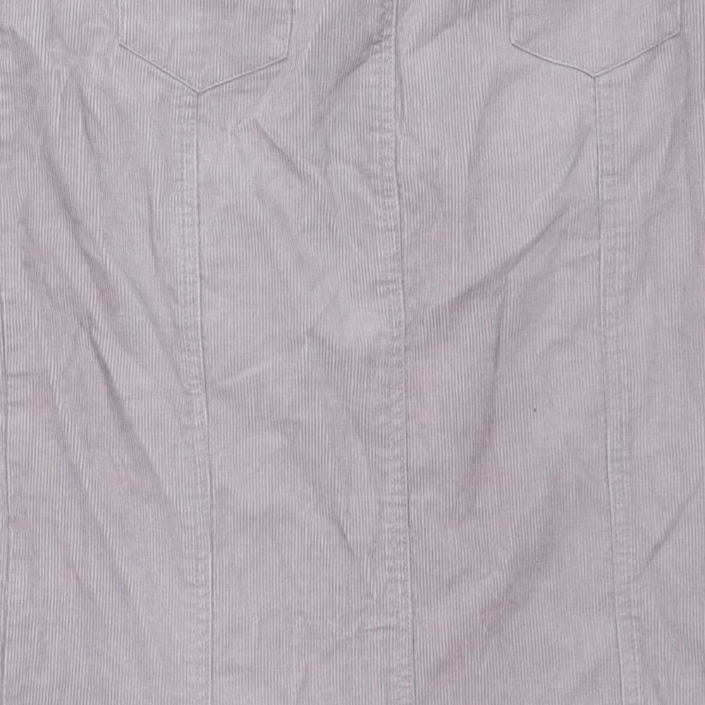 Principles Womens Purple Cotton Trumpet Skirt Size 12 Zip