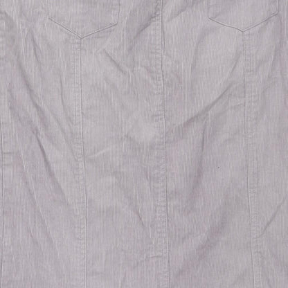 Principles Womens Purple Cotton Trumpet Skirt Size 12 Zip