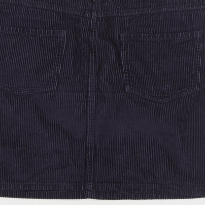 NEXT Womens Purple Cotton A-Line Skirt Size 12 Zip