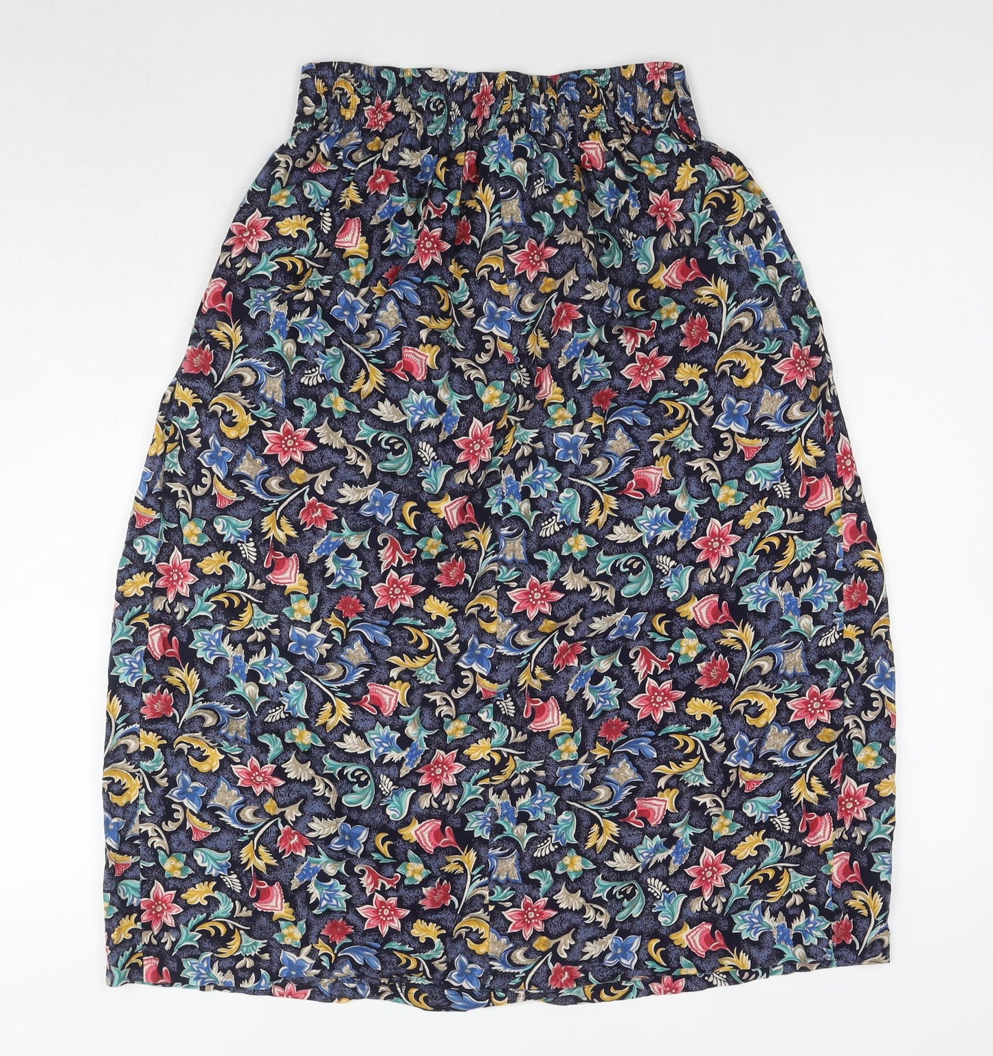 Maren Womens Multicoloured Floral Viscose Swing Skirt Size M
