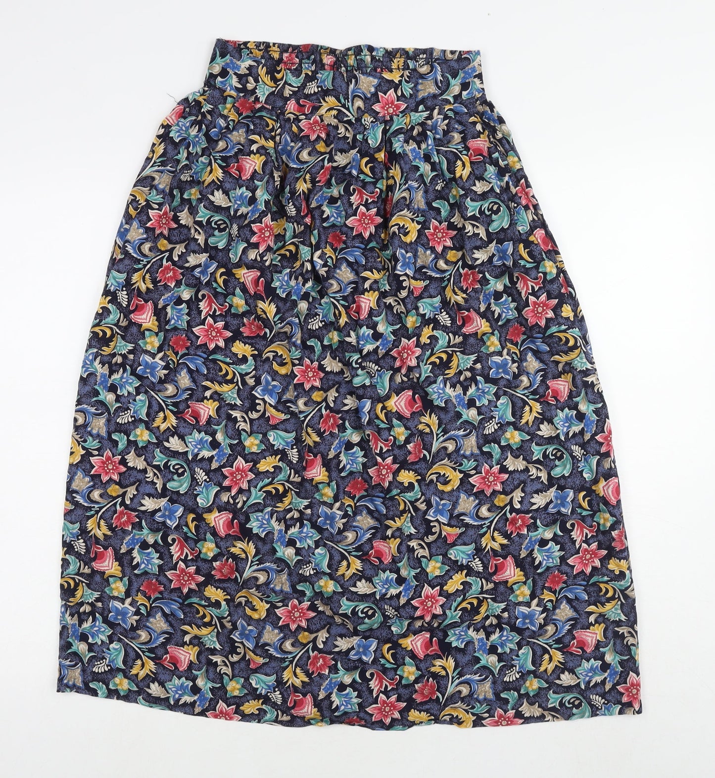Maren Womens Multicoloured Floral Viscose Swing Skirt Size M