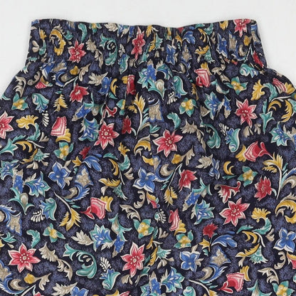 Maren Womens Multicoloured Floral Viscose Swing Skirt Size M