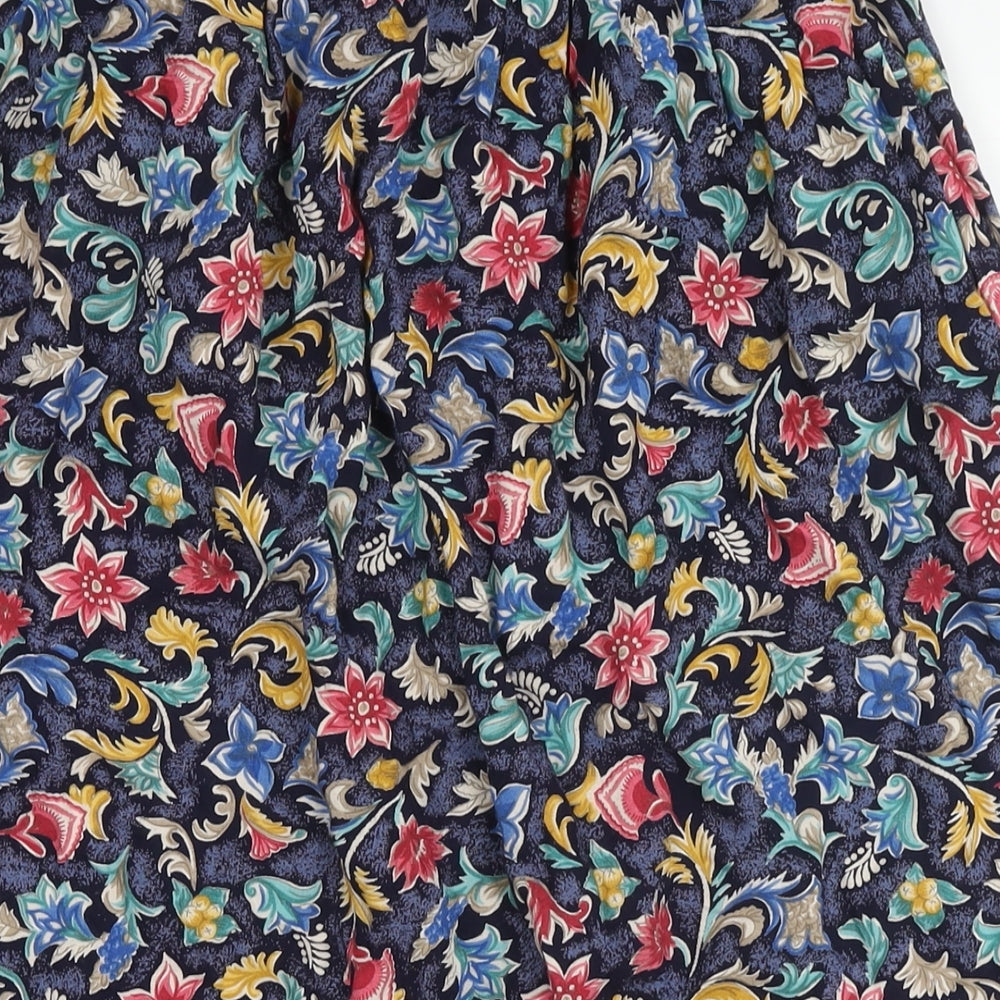 Maren Womens Multicoloured Floral Viscose Swing Skirt Size M