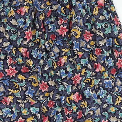 Maren Womens Multicoloured Floral Viscose Swing Skirt Size M