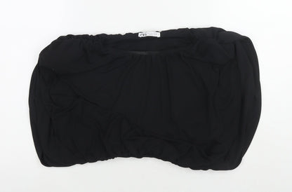 Womens UK Size L Zara Black Basic Blouse