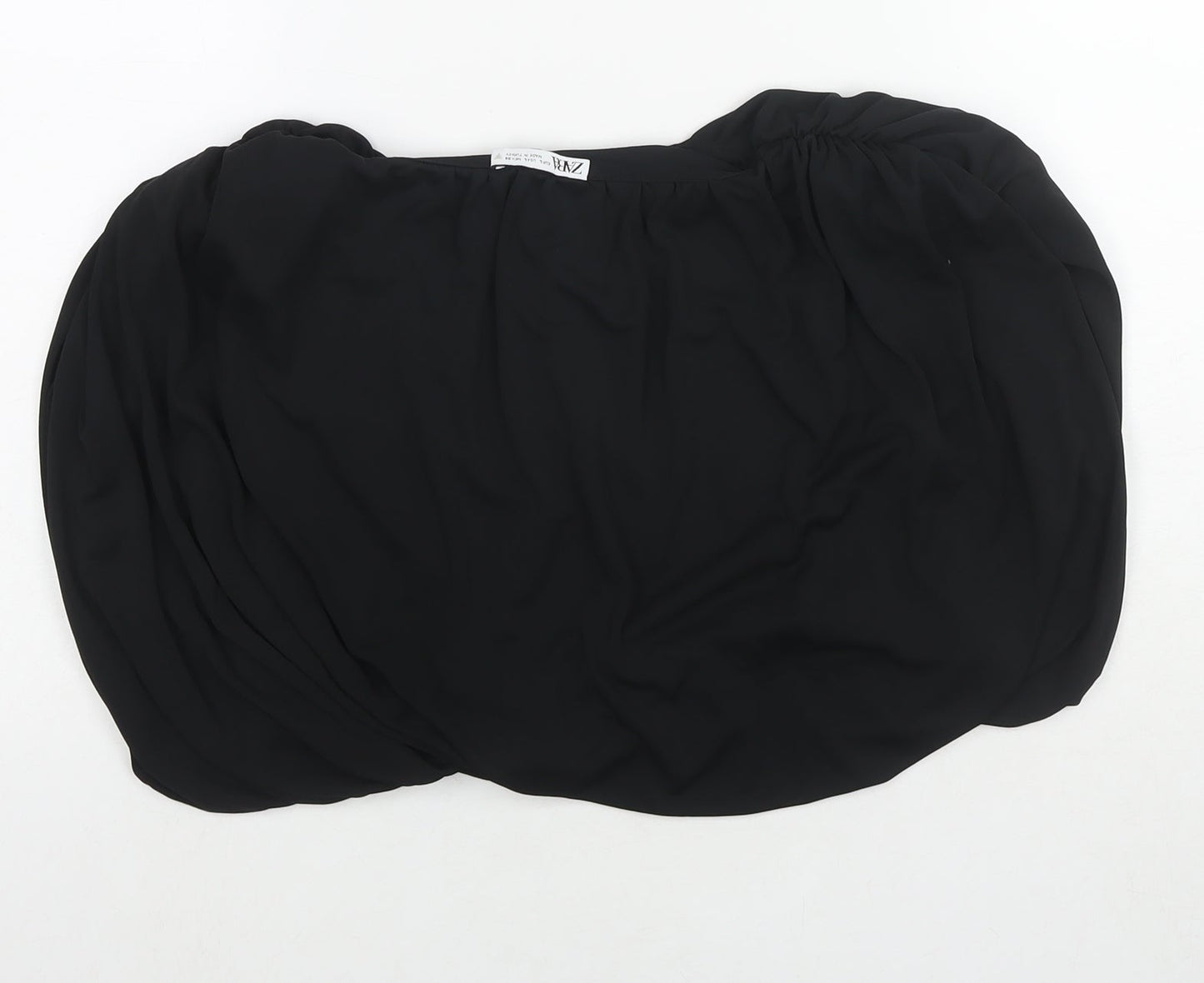 Womens UK Size L Zara Black Basic Blouse
