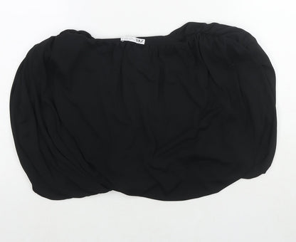 Womens UK Size L Zara Black Basic Blouse