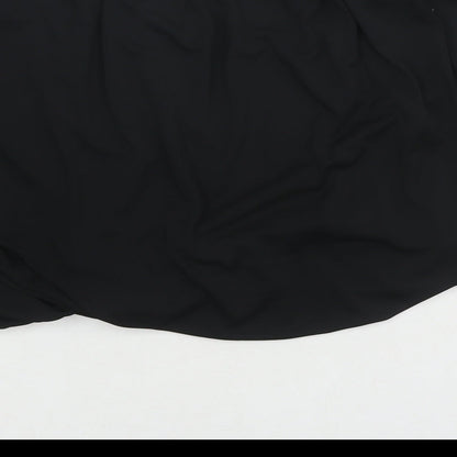 Womens UK Size L Zara Black Basic Blouse