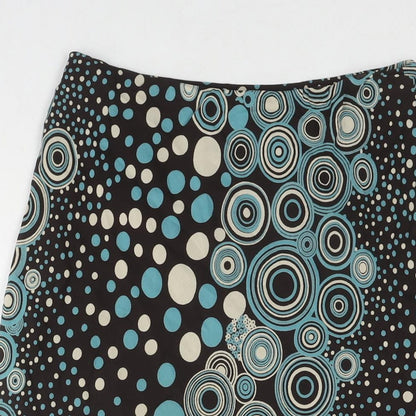Berkertex Womens Brown Polka Dot Viscose Swing Skirt Size 10