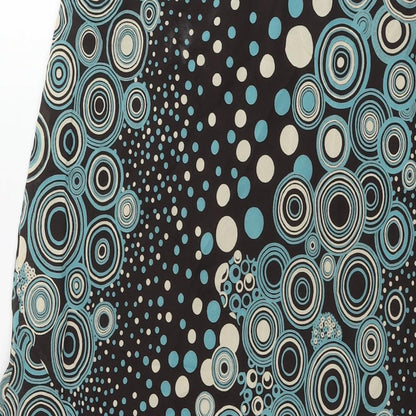 Berkertex Womens Brown Polka Dot Viscose Swing Skirt Size 10