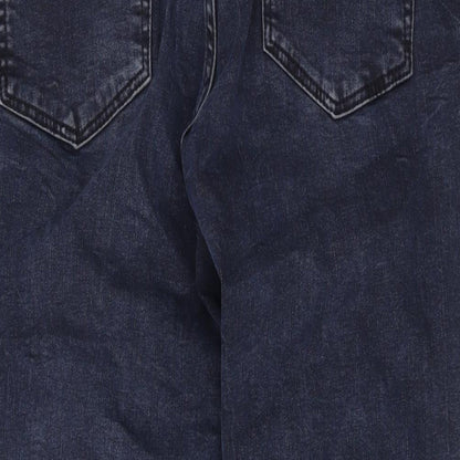 Bossini Womens Blue Cotton Skinny Jeans Size 32 in L26 in Regular Zip