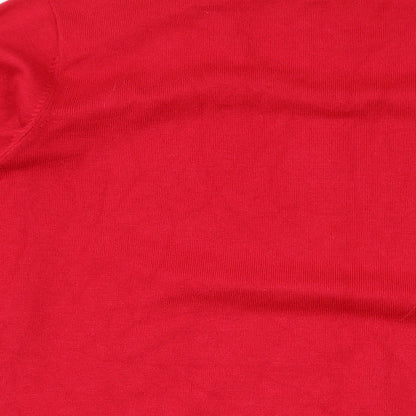 Micha Womens Red Round Neck Viscose Pullover Jumper Size 2XL