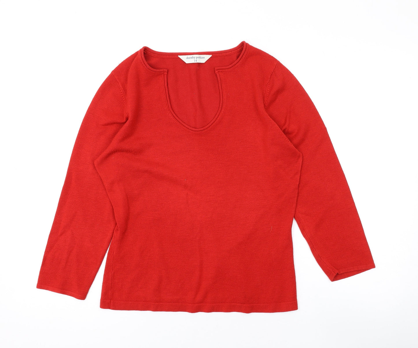 Womens UK Size 14 Dorothy Perkins Red Pullover Jumper