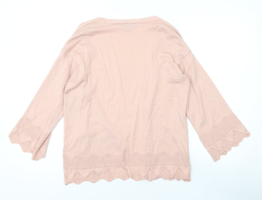 Womens UK Size 8 Dorothy Perkins Pink Cardigan Jumper