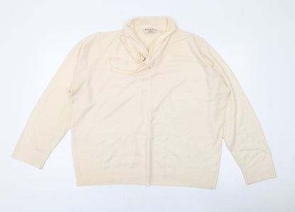 Womens UK Size L EWM Beige Pullover Jumper
