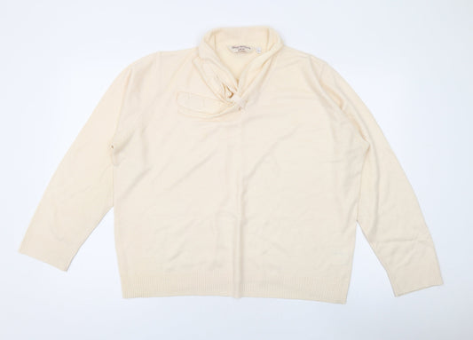 Womens UK Size L EWM Beige Pullover Jumper