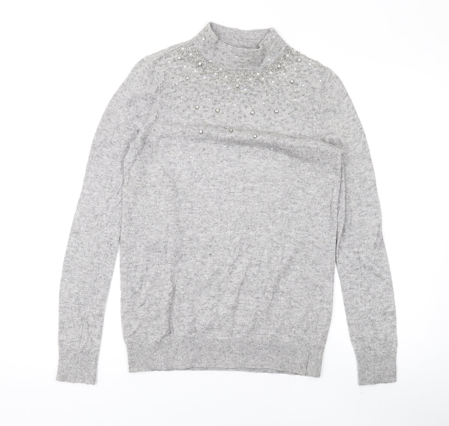 Womens UK Size S Wallis Grey Pullover Jumper