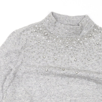 Womens UK Size S Wallis Grey Pullover Jumper