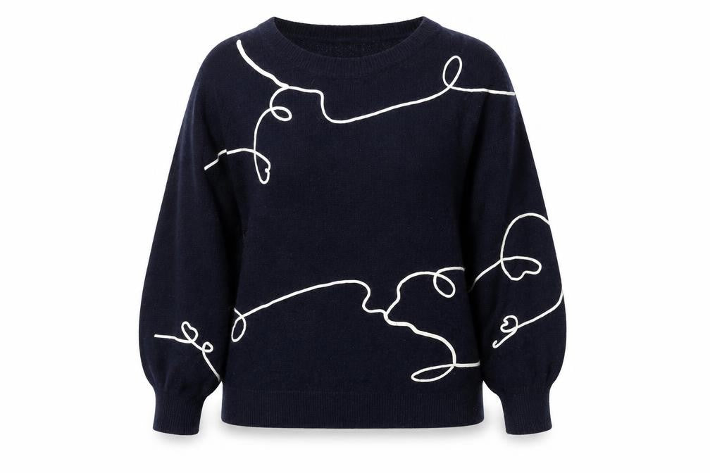 Womens UK Size M Monsoon Blue Pullover Jumper