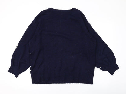 Womens UK Size M Monsoon Blue Pullover Jumper