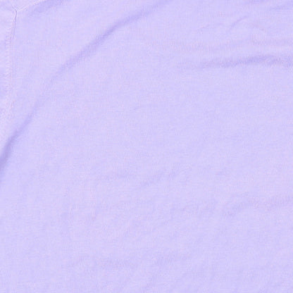 Sutton Studio Womens Purple Scoop Neck Cotton Pullover Jumper Size XL