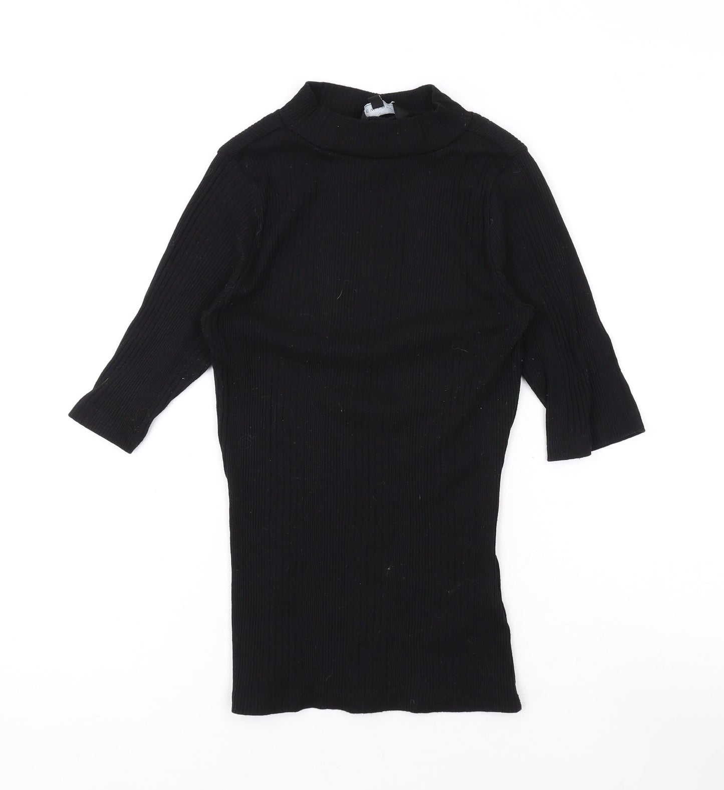 Womens UK Size 8 New Look Black Basic T-Shirt