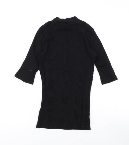 Womens UK Size 8 New Look Black Basic T-Shirt