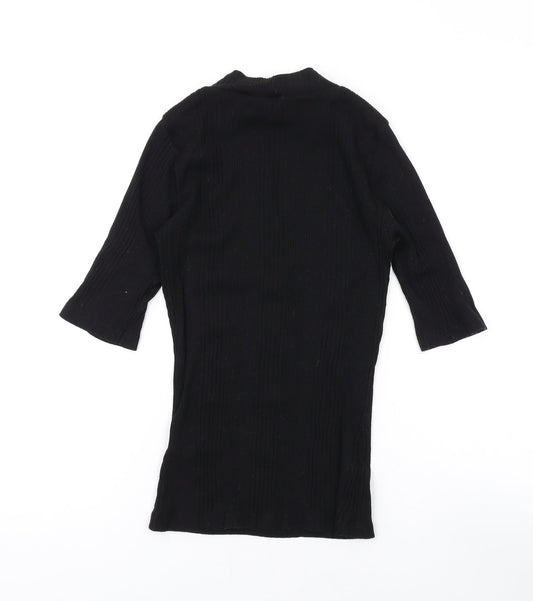 Womens UK Size 8 New Look Black Basic T-Shirt